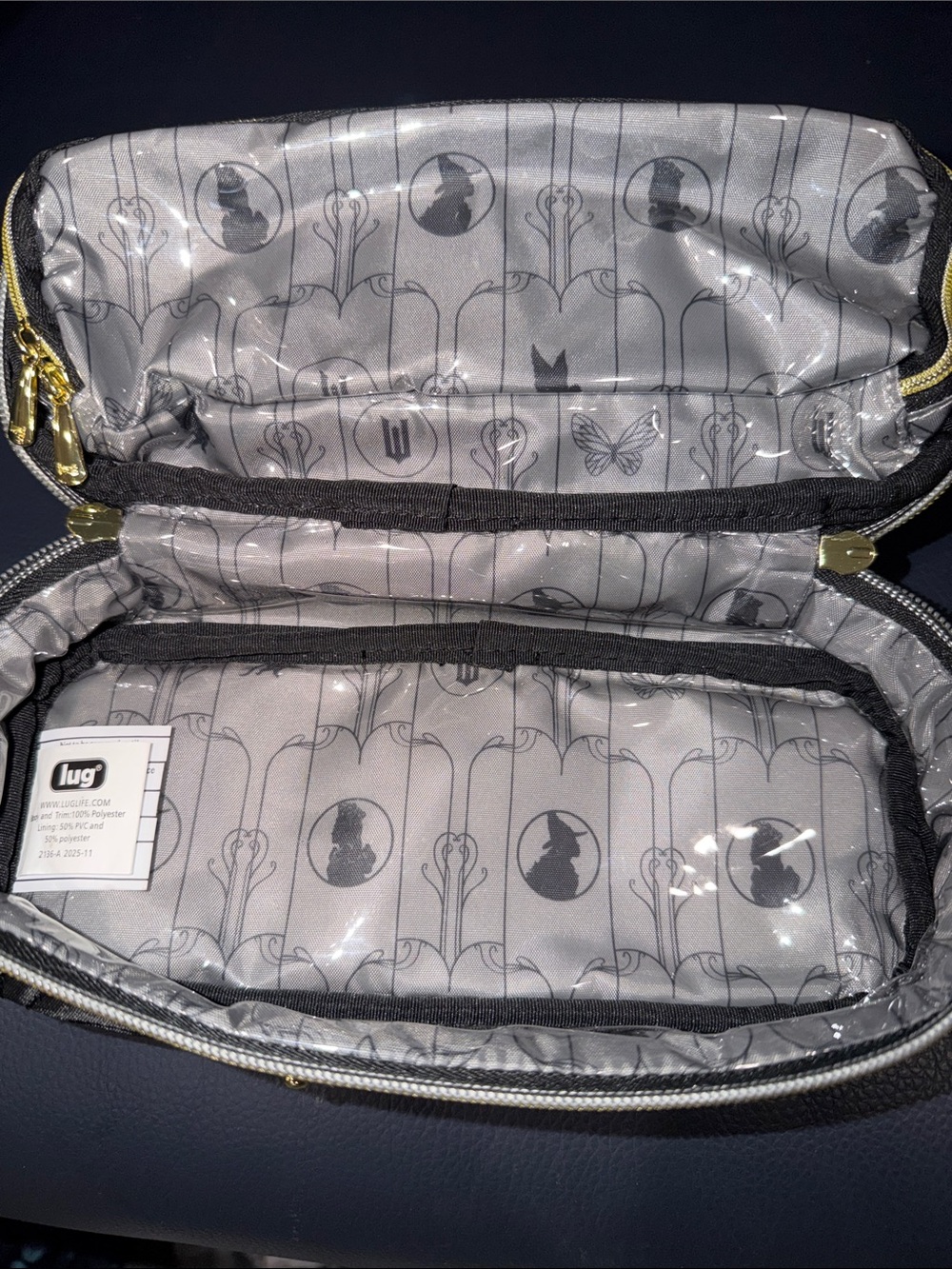 Lug Wicked Double Decker Cosmetic Case Black - Picture 5 of 8